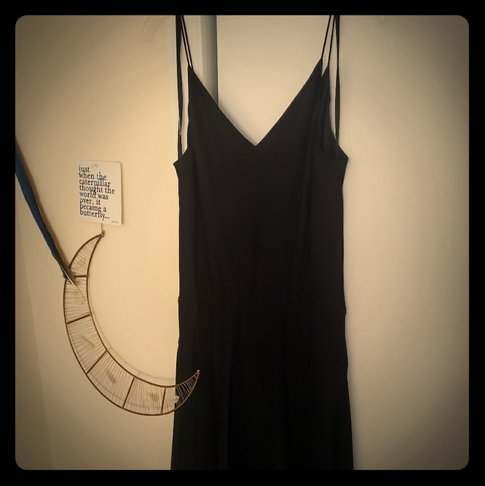 Black suede feel dress